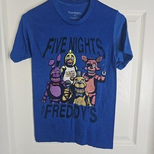Five Nights at Freddy's Blue Graphic T-Shirt